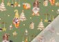 Preview: Elves and Laterns green christmas fabric cotton poplin